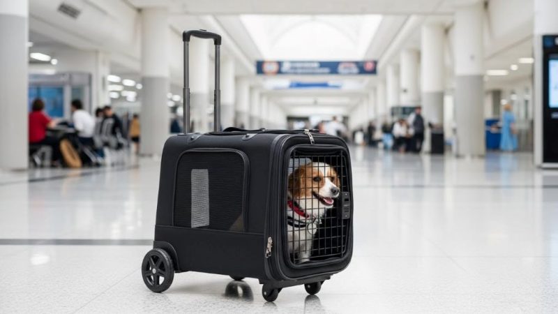 Pet Travel Carrier with Wheels for Long Airport Layovers